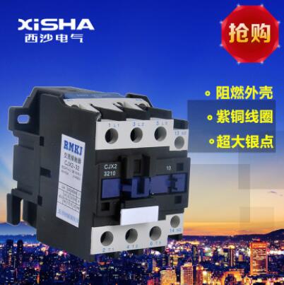 cjx2交流接觸器220v380v36v24v小型單相l(xiāng)c1-D1210型號(hào)接線圖銀點(diǎn)