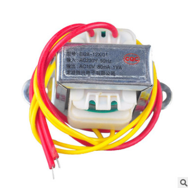 廠家直銷 EI28電源變壓器 輸入220V 輸出10V 帶安裝馬甲 批發(fā)供應