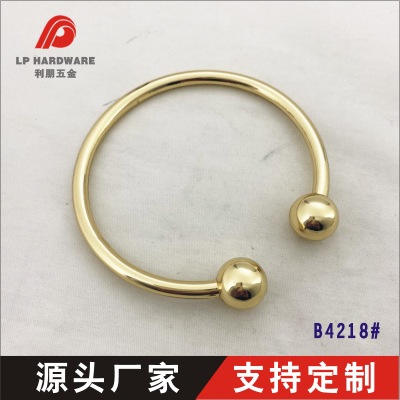 廠家直銷(xiāo)金屬手挽提手五金扣 定制手袋箱包半圓提手五金配件