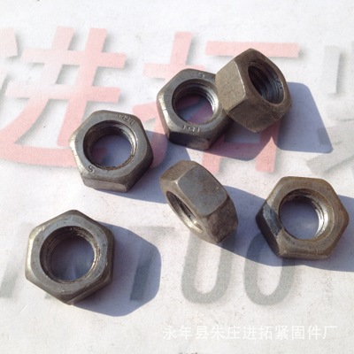 冷鐓光螺母 普通六角螺帽 M12本色六角螺母 碳鋼4.8級 量大優(yōu)惠