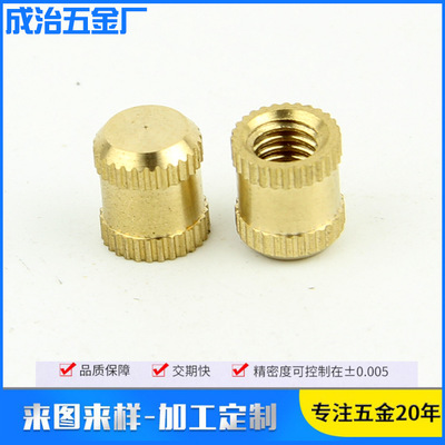 供應(yīng)滾花銅螺母 精密小銅件 非標(biāo)銅件來圖版來樣加工各種規(guī)格