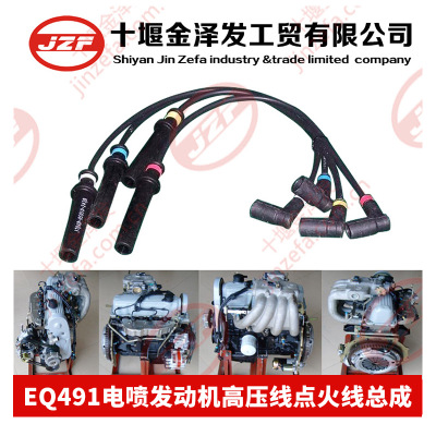 東南得利卡富利卡風行EQ491電噴發(fā)動機高壓線高壓阻尼點火線總成