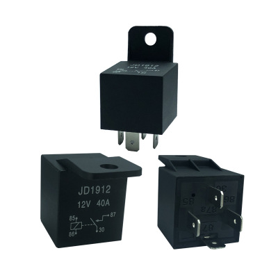手機專享價四腳常開JD1912汽車繼電器12V/24V塑背安裝防水40A