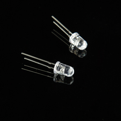LED燈珠 f5紫光圓頭5mm直插燈珠 UV烘烤驗鈔發(fā)光二級管廠家批發(fā)