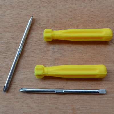 廠家直供 黃色帶鐵件小工具 二用小起子螺絲刀 4.8*12