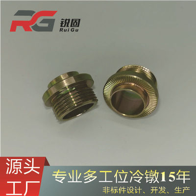 冷鐓加工 定制加工燃?xì)獗斫宇^ 煤氣表接頭 數(shù)控精加工