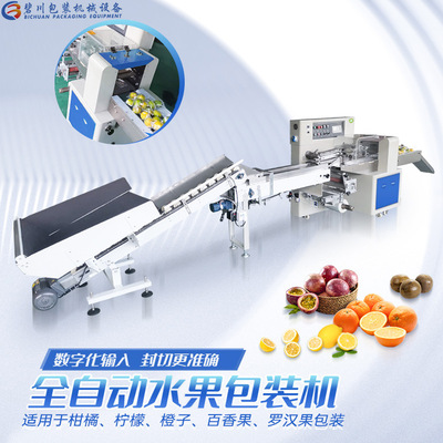 佛山廠家直供全自動檸檬包裝機高速柑橘打包機現貨批發(fā)水果套袋機