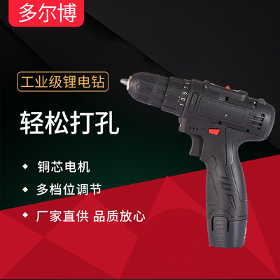 廠家批發(fā)家用全銅充電轉(zhuǎn)新款螺絲刀大功率12V電動工具套裝電鉆