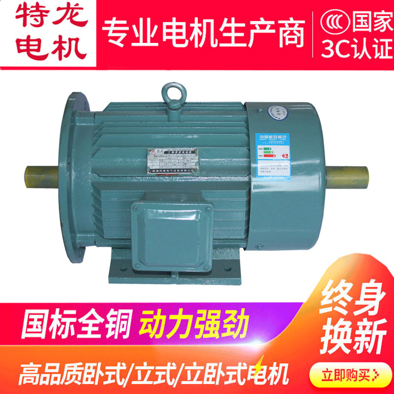 特配雙出軸電機1.1/2.2/3/4/5.5/7/11/15/18.5KW三相異步電動機