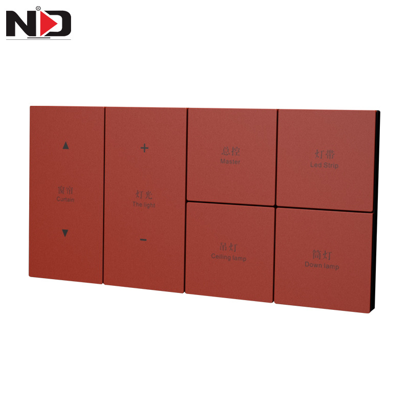 定做強(qiáng)電485輕觸開關(guān) 高端酒店金屬面板弱電485智能開關(guān)定制