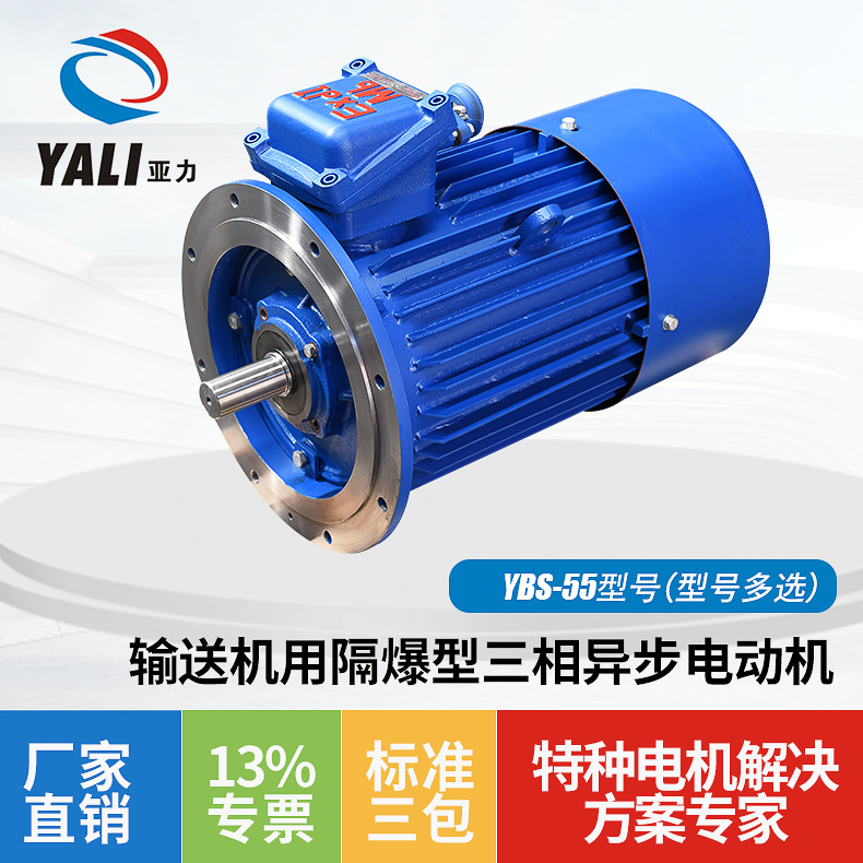 廠家江蘇YBS-55型號輸送機(jī)用隔爆型三相異步電動機(jī)多規(guī)格防爆電機(jī)
