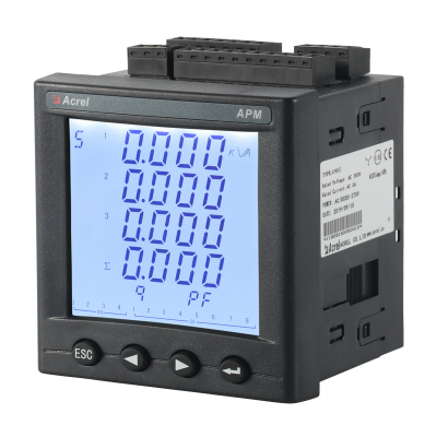 安科瑞APM800電表0.5S級全電量測量LCD多種通訊可選