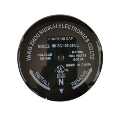 路燈旋鎖式短路帽 (黒色) UL認(rèn)證 NK-SC-107-04-CL 10A 1800VA