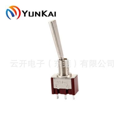 MTS-102-F1-2L 長柄三腳 兩檔ON-ON 可復(fù)位 撥動開關(guān) 鈕子開關(guān)