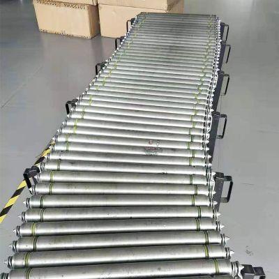 無動力伸縮滾筒流水線卸貨神器滾筒線可調(diào)彎度高度伸縮轉(zhuǎn)彎滾筒線