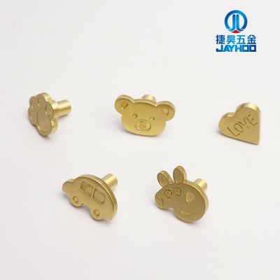 創(chuàng)意卡通兒童房柜門拉手可愛貓爪衣柜子把手小孩房間黃銅抽屜拉手