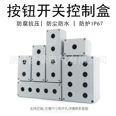 室外防水開關(guān)控制操作盒急停單孔按鈕盒1孔啟動開關(guān)盒2/3/4孔五孔