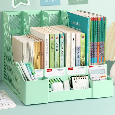 華杰廠家批發(fā)莫蘭迪色塑料文件欄大容量文件夾加厚耐摔文件收納架