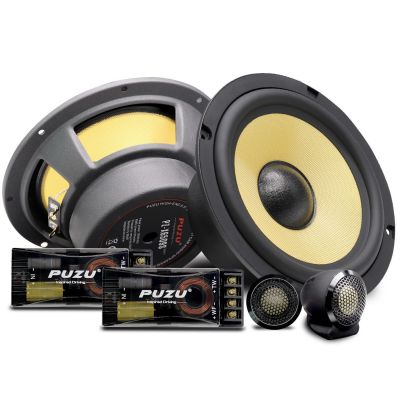 美國PUZU彪族6.5寸玻纖音盆汽車音響兩分頻套裝喇叭180W輸出功率