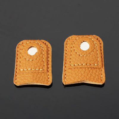 皮頂針家用手工DIY護具 硬幣式保護套 指套 仿皮材質