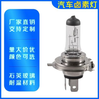 跨境貨源汽車燈泡H4 12V24V車燈55W100W超亮前大燈遠近光一體鹵素